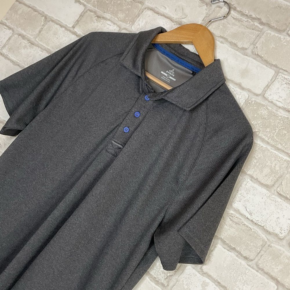 Prana Charcoal Polo Shirt Size L - Picture 5 of 11